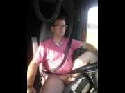 Preview 1 of playing with my cock naked during driving in my Truck