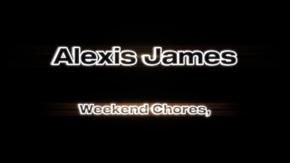 Weekend Chore & Anal Whore! Petite Alexis James tight ANAL Creampie