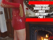 Preview 2 of Transparent Rubber Object Under Red Fishnet - Full version available on my webpage