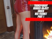 Preview 5 of Transparent Rubber Object Under Red Fishnet - Full version available on my webpage