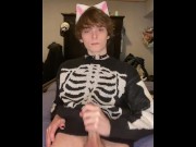 Preview 1 of Twink Catboy jerks until cum