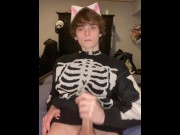 Preview 2 of Twink Catboy jerks until cum
