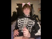 Preview 4 of Twink Catboy jerks until cum