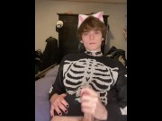 Preview 5 of Twink Catboy jerks until cum