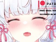 Preview 1 of White haired big titty cutie Gets fucked breast grabbed! -4k hentai 60fps