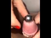 Preview 3 of Milf sticks a penis plug (dilator) into my cock, so i peed on her (3)