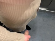 Preview 2 of An unknown girl sucks my cock in the elevator and we get caught