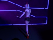 Preview 2 of Neon Cat Girl Strip Tease LapDance