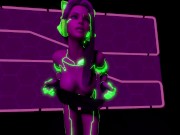 Preview 6 of Neon Cat Girl Strip Tease LapDance