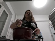 Preview 5 of Sexy latina farting loud in leather while making your dinner EXTENDED TEASER