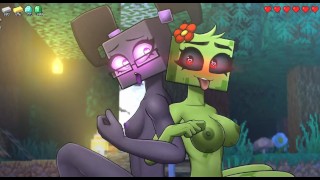 Minecraft Horny Craft - Part 64 Threesome Finale Endergirl And Creeper!! By LoveSkySanHentai