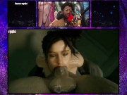 Preview 3 of Claire Redfield Deepthroats A Large Mr. X Cock And Takes A Huge Cum Load In Her Mouth