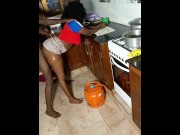 Preview 6 of QUICKIE WITH MY STEPMOM AT THE KITCHEN BEFORE HE COMES BACK HOME! (Kenyan Pure Taboo)