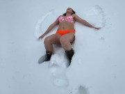 Preview 2 of Some sexy bikini fun in mountain snow pt.2