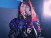 Preview 1 of Redhead sucking a cigar for the first time | Astrid
