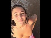 Preview 2 of Baywatch! 🛟 Blowjob during sunset on the beach