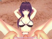 Preview 5 of Yuri Gives You a Footjob At The Beach! Doki Doki Literature Club Feet POV