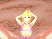 Preview 5 of Panty Anarchy Gives You a Footjob At The Beach! Panty and Stocking With Garterbelt Feet POV