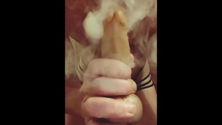 Super DILF Spun Daddy strips, sucks, blows clouds on your hard cock