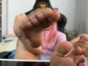 Preview 6 of JOI Lick her dirty feet and Mistress let you cum on them