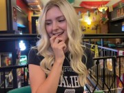 Preview 1 of Random guy fucks me in a sports bar and cums on my face - Eva Elfie