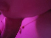 Preview 6 of Small slut gets her cock hard in the and gets fucked hard and fast POV Amateur Cum