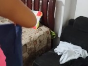 Preview 3 of cleaning my stepbrother's room so he can give me his cock