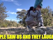 Preview 1 of People saw us but we let them watch - Public Show Blowjob
