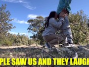Preview 2 of People saw us but we let them watch - Public Show Blowjob