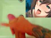 Preview 1 of My friend's mother lent me her bathroom to watch hentai