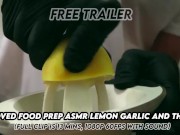 Preview 6 of Gloved Food Prep ASMR Lemon Garlic and Thyme Trailer by HoundstoothHank