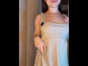 Preview 2 of Playing with her body on camera, fondling her breasts, fondling her ass.