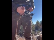 Preview 6 of Young guy edges cock on hiking trail