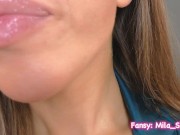 Preview 5 of ASMR 20 minutes mouth sounds, licking lens, play with chain by tongue swirl