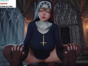 Preview 6 of Nun Hard Bbc Fucking And Getting Creampie In Church | Hottest Hentai Animation 4k 60fps