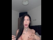 Preview 1 of Tgirl Marcela Dimov masturbates in videocall for her american boyfriend