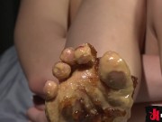 Preview 4 of Peanut Butter & Jelly Toe Sandwiches Lesbian Foot Sploshing