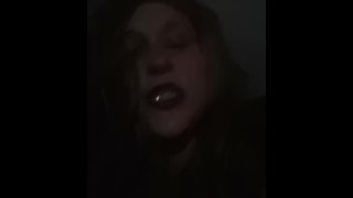 The whore is back! Wet slobbery fuck in mouth and pussy,spitting on face