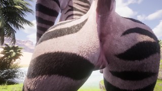 Curvy Furry Zebra Milks Human Cock Yiff 3D Sex Animation