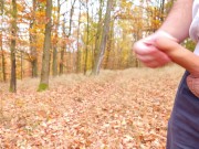 Preview 3 of Two massive cumshots in the forest, what a huge semen stream