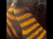 Preview 1 of Fuzzy Sock Foot Play (Full Vid on MV)