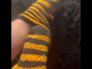 Preview 2 of Fuzzy Sock Foot Play (Full Vid on MV)