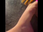 Preview 6 of Fuzzy Sock Foot Play (Full Vid on MV)