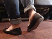 Preview 4 of Ballet Flats Leg Rapid Bounce Heel Slaps