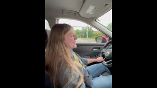 I let my passenger finger me and I suck his dick until getting all his cum - high risk public video