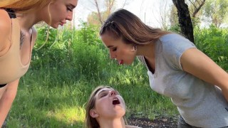 I pissed in her mouth, cum, spat in her mouth and slapped her - IkaSmokS