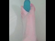 Preview 3 of Blue Dil Between My Cute Little Painted Toes in Bath
