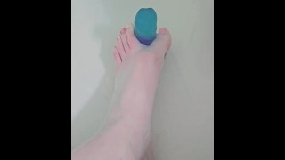 Blue Dil Between My Cute Little Painted Toes in Bath