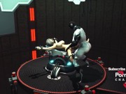 Preview 5 of Mad lab 2075. Sex android futa fucks hard a horny woman in cuffs