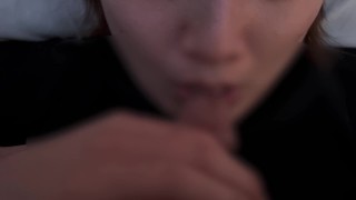 Ejaculation in mouth with her careful anal licking and blowjob